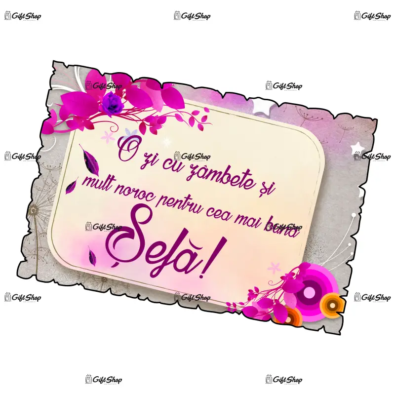 O zi cu zambete pentru cea mai buna sefa, magnet frigider mgs114